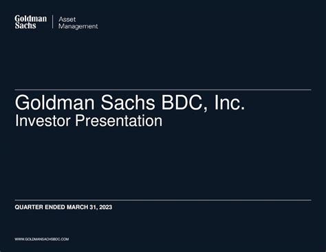 Goldman Sachs BDC: Q1 Earnings Snapshot